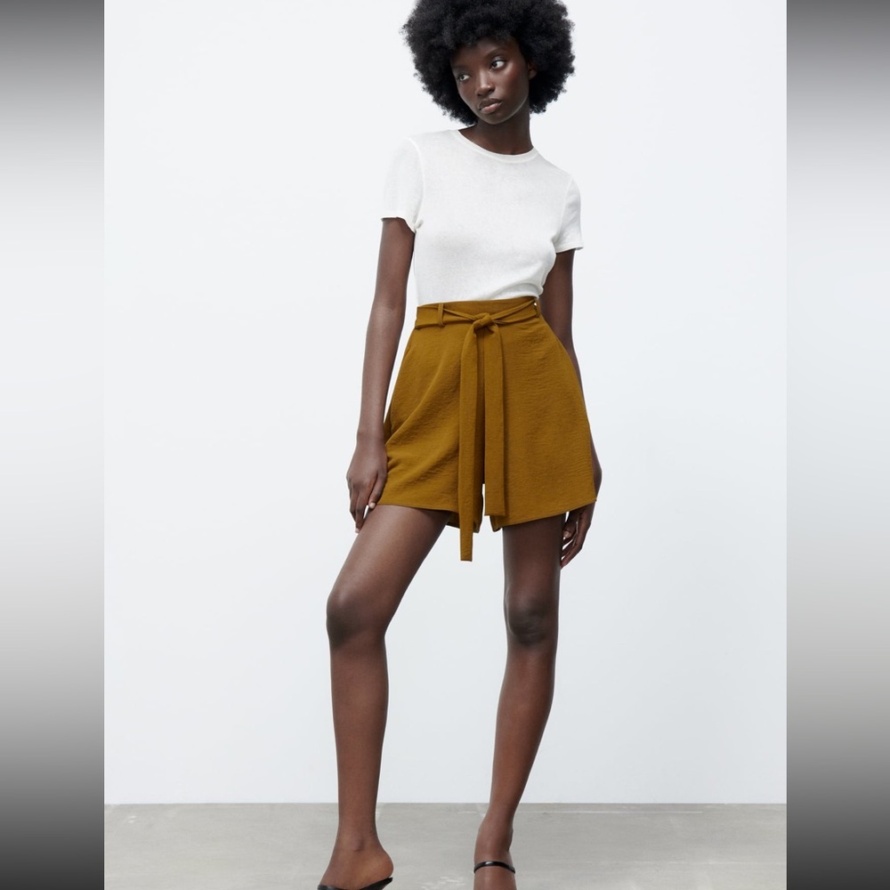 Zara Tied Fluid Shorts